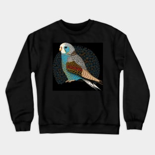 Aboriginal Art Inspired Bird a digital dot art painting Crewneck Sweatshirt